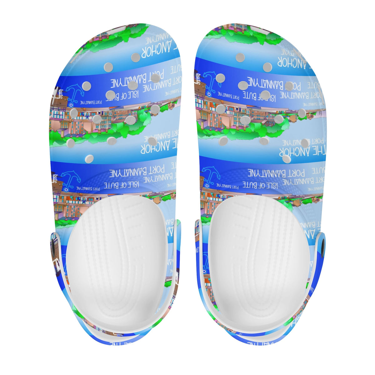 Port Bannatyne Isle of Bute Women's Soft Clogs - Free p&p Worldwide