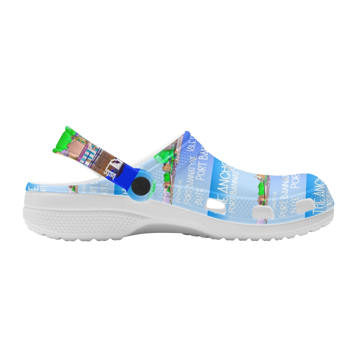Port Bannatyne Isle of Bute Women's Soft Clogs - Free p&p Worldwide