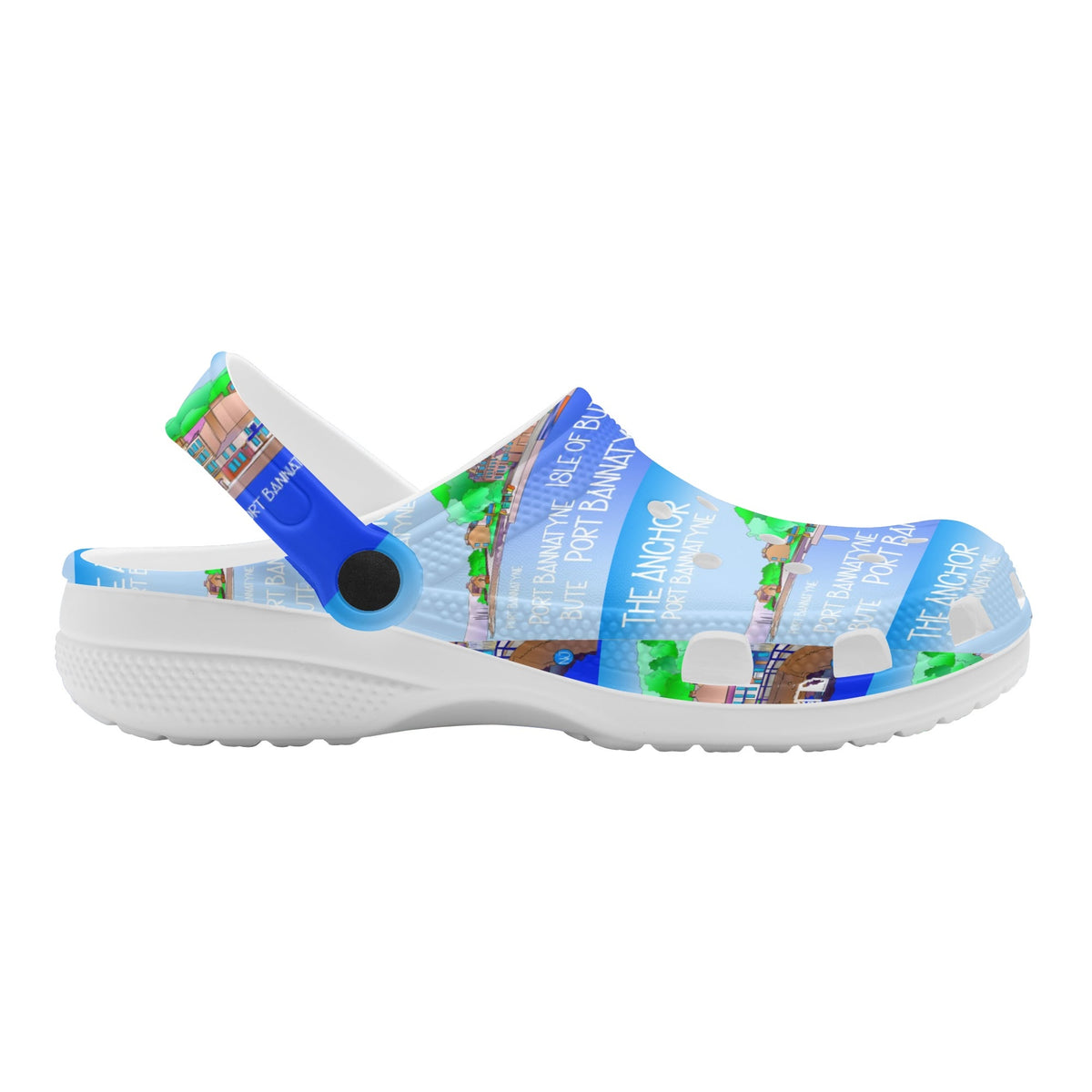 Port Bannatyne Isle of Bute Women's Soft Clogs - Free p&p Worldwide
