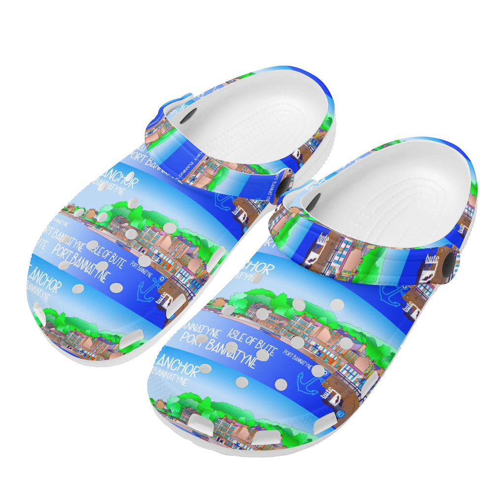 Port Bannatyne Isle of Bute Women's Soft Clogs - Free p&p Worldwide