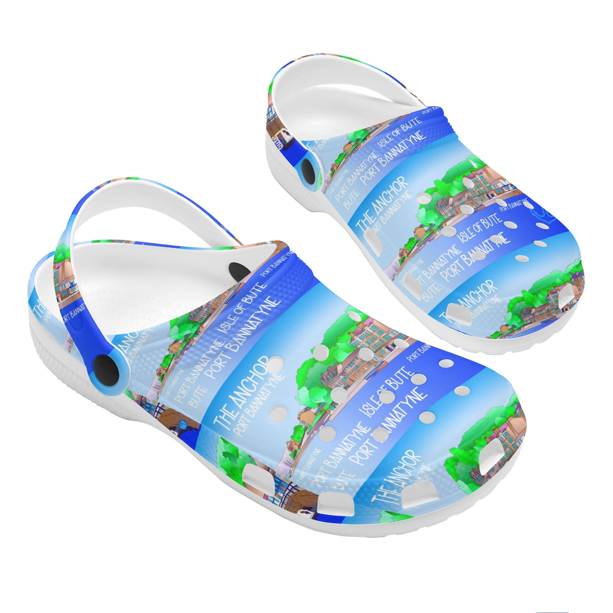 Port Bannatyne Isle of Bute Women's Soft Clogs - Free p&p Worldwide