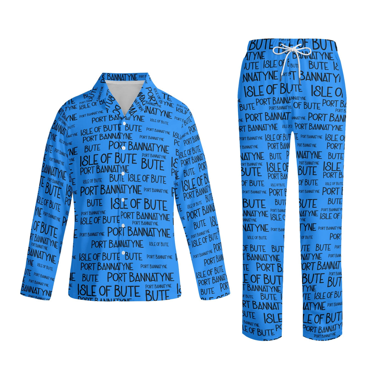 Adult - Port Bannatyne Isle of Bute Long-Sleeve Pyjama Set - Free p&p Worldwide