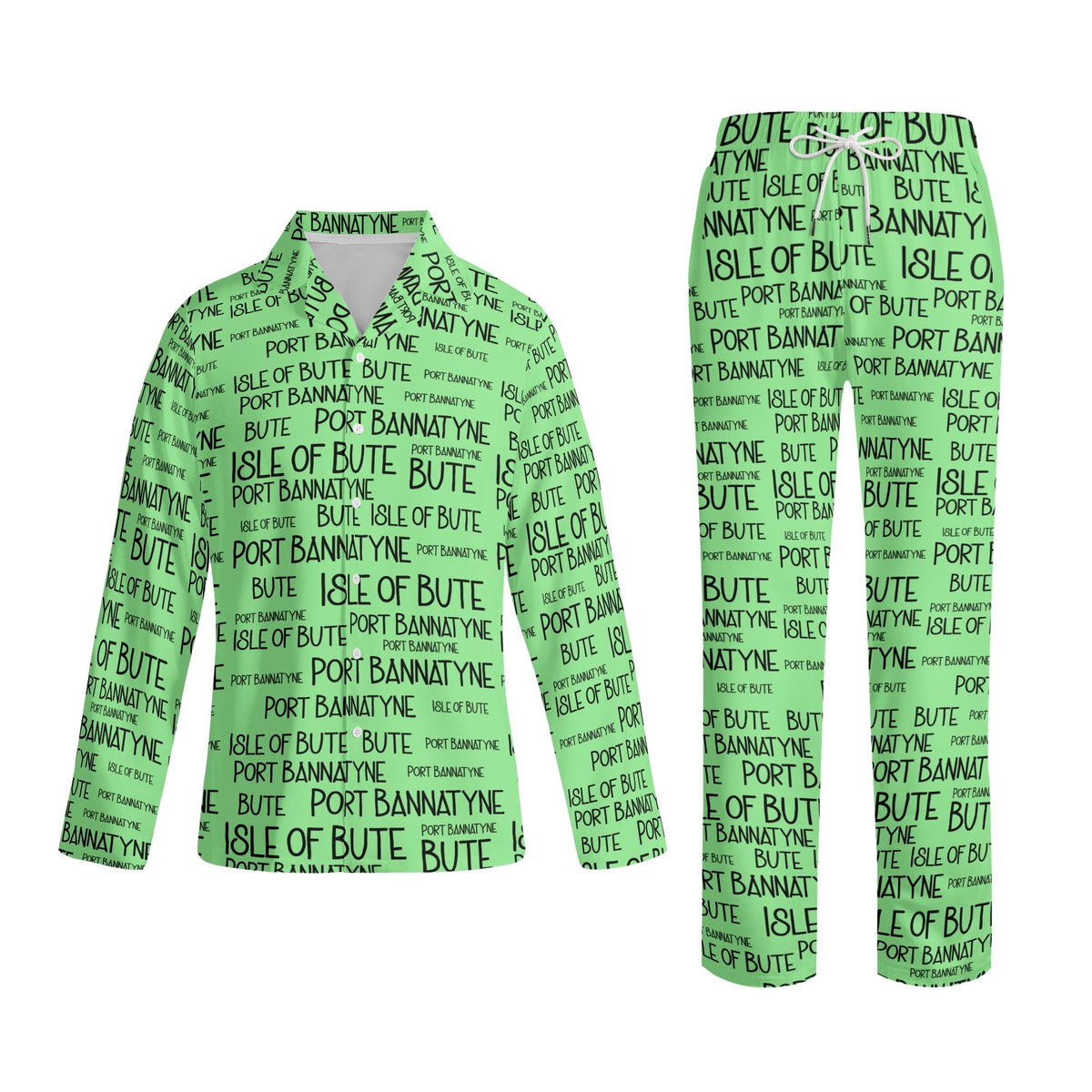 Adult - Port Bannatyne Isle of Bute Long-Sleeve Pyjama Set - Free p&p Worldwide
