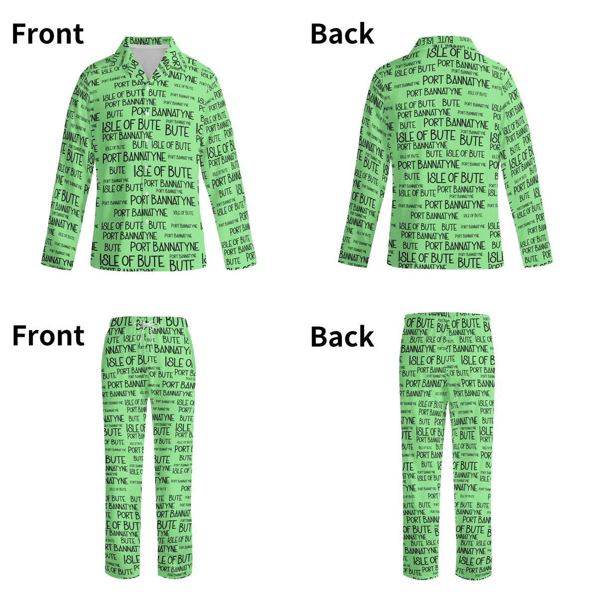 Adult - Port Bannatyne Isle of Bute Long-Sleeve Pyjama Set - Free p&p Worldwide