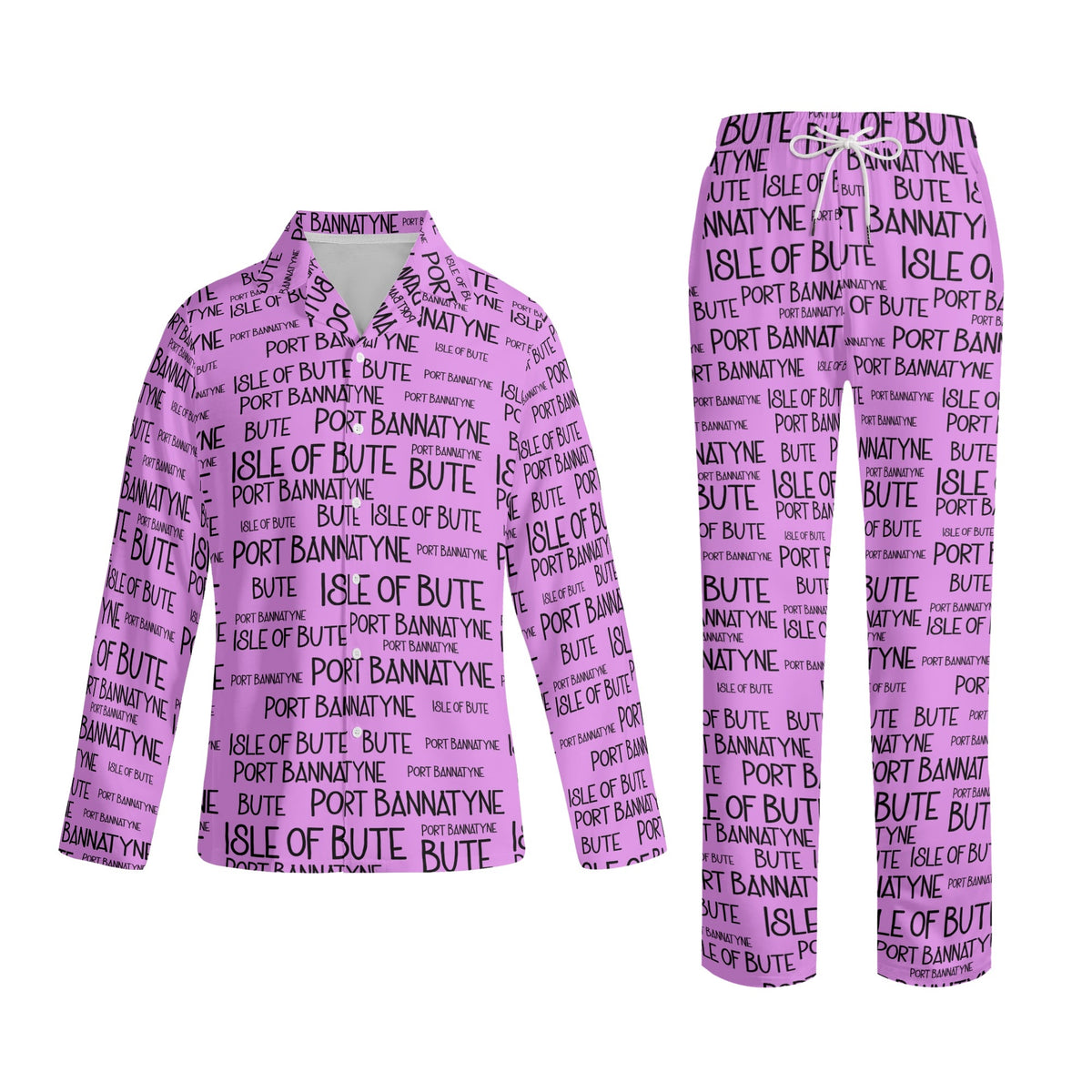 Adult - Port Bannatyne Isle of Bute Long-Sleeve Pyjama Set - Free p&p Worldwide