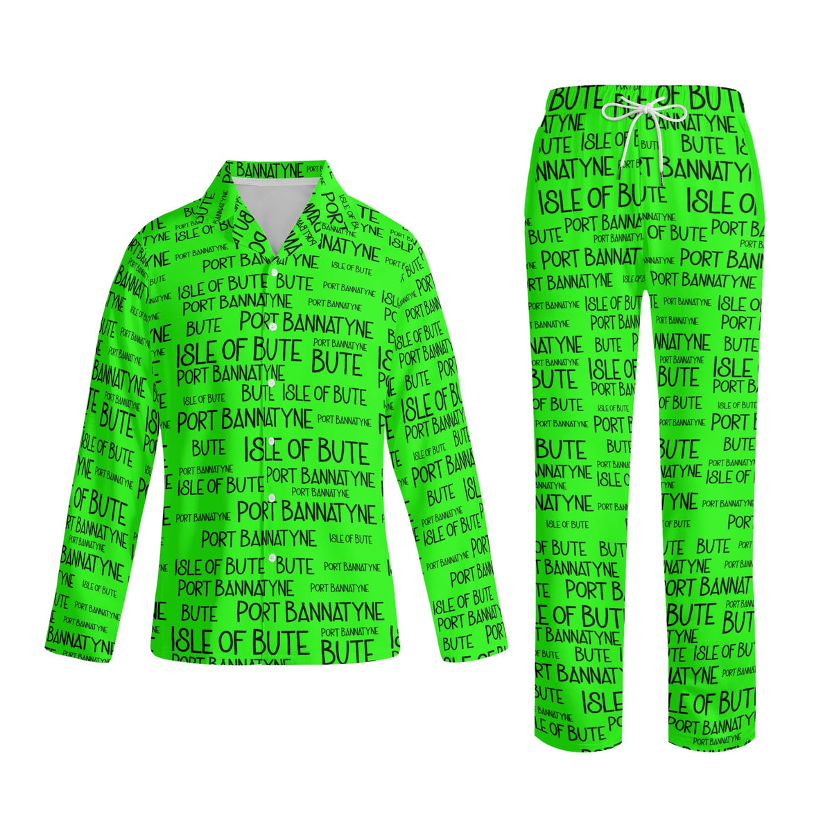 Adult - Port Bannatyne Isle of Bute Long-Sleeve Pyjama Set - Free p&p Worldwide