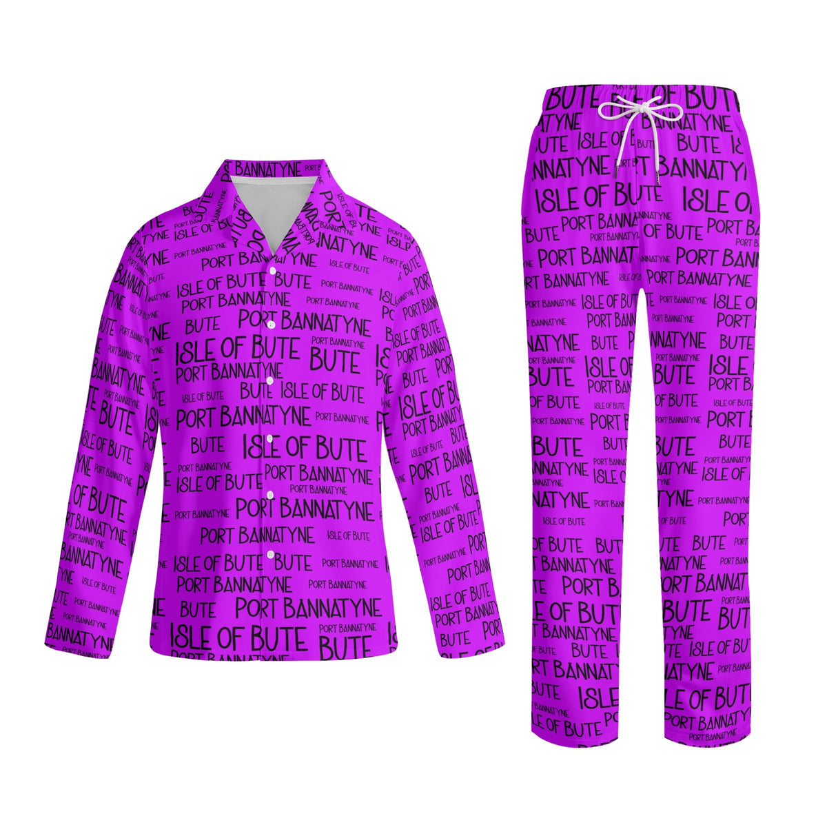 Adult - Port Bannatyne Isle of Bute Long-Sleeve Pyjama Set - Free p&p Worldwide