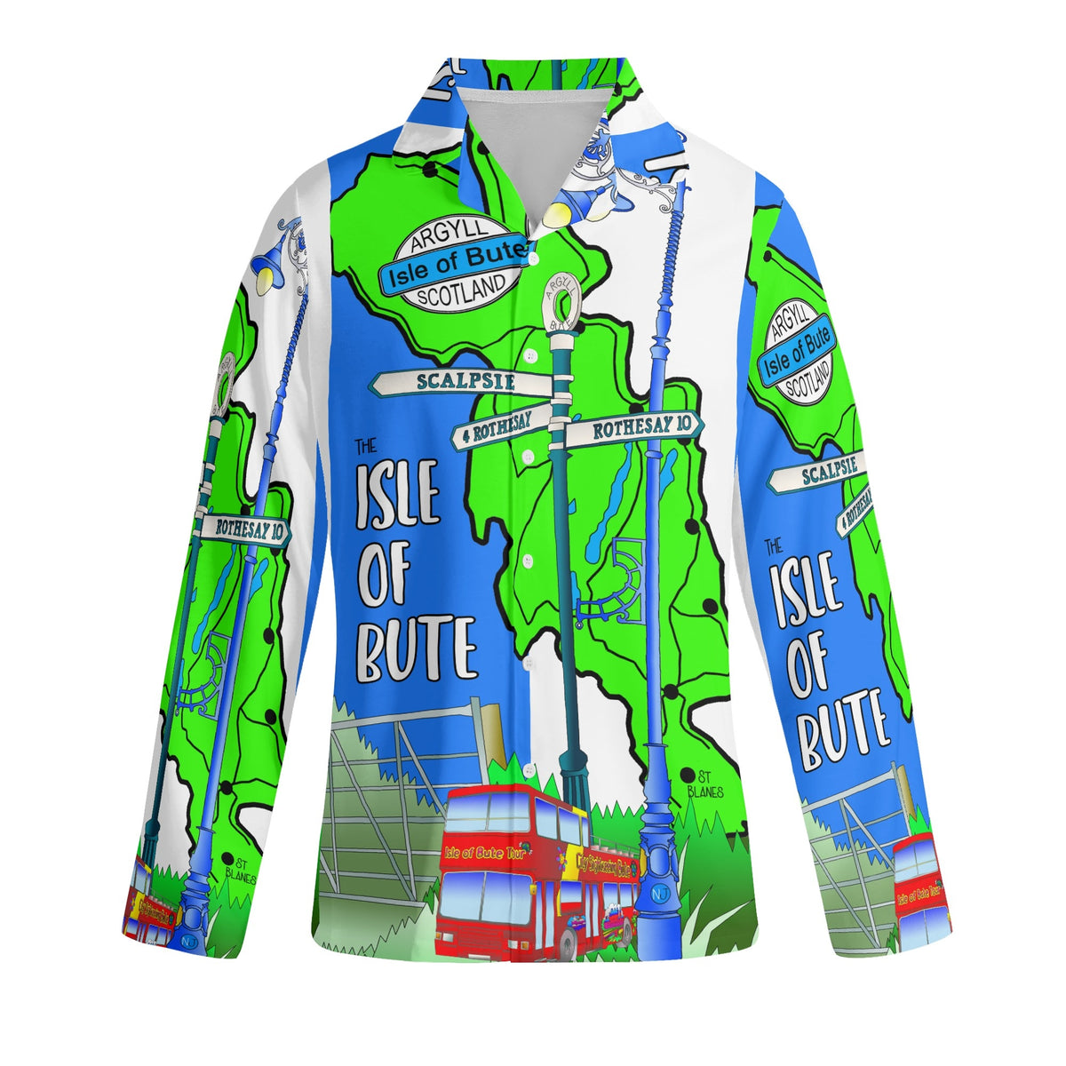 Adult Isle of Bute Long-Sleeve Pyjama Set - Free p&p Worldwide