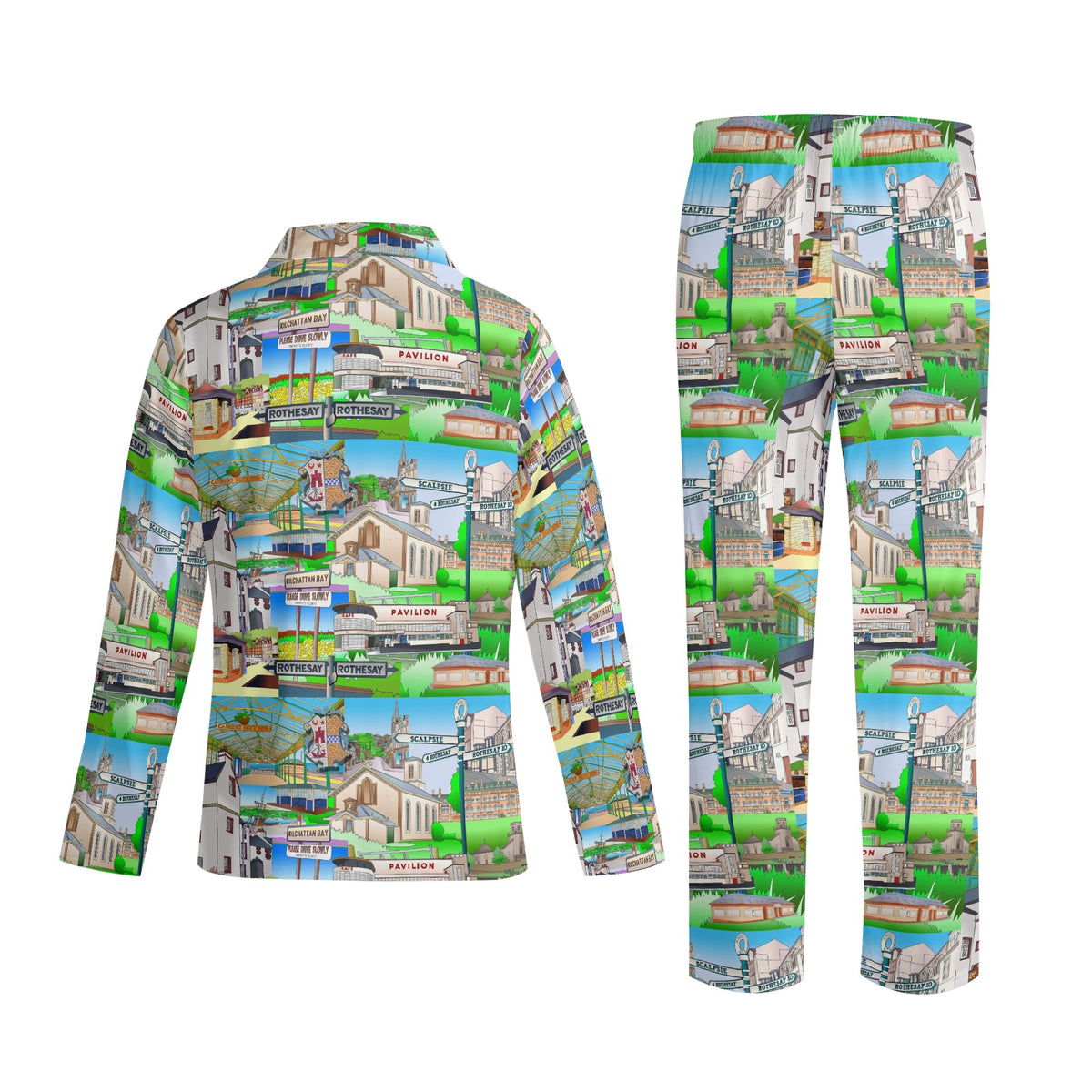 Adult Isle of Bute Long-Sleeve Pyjama Set - Free p&p Worldwide