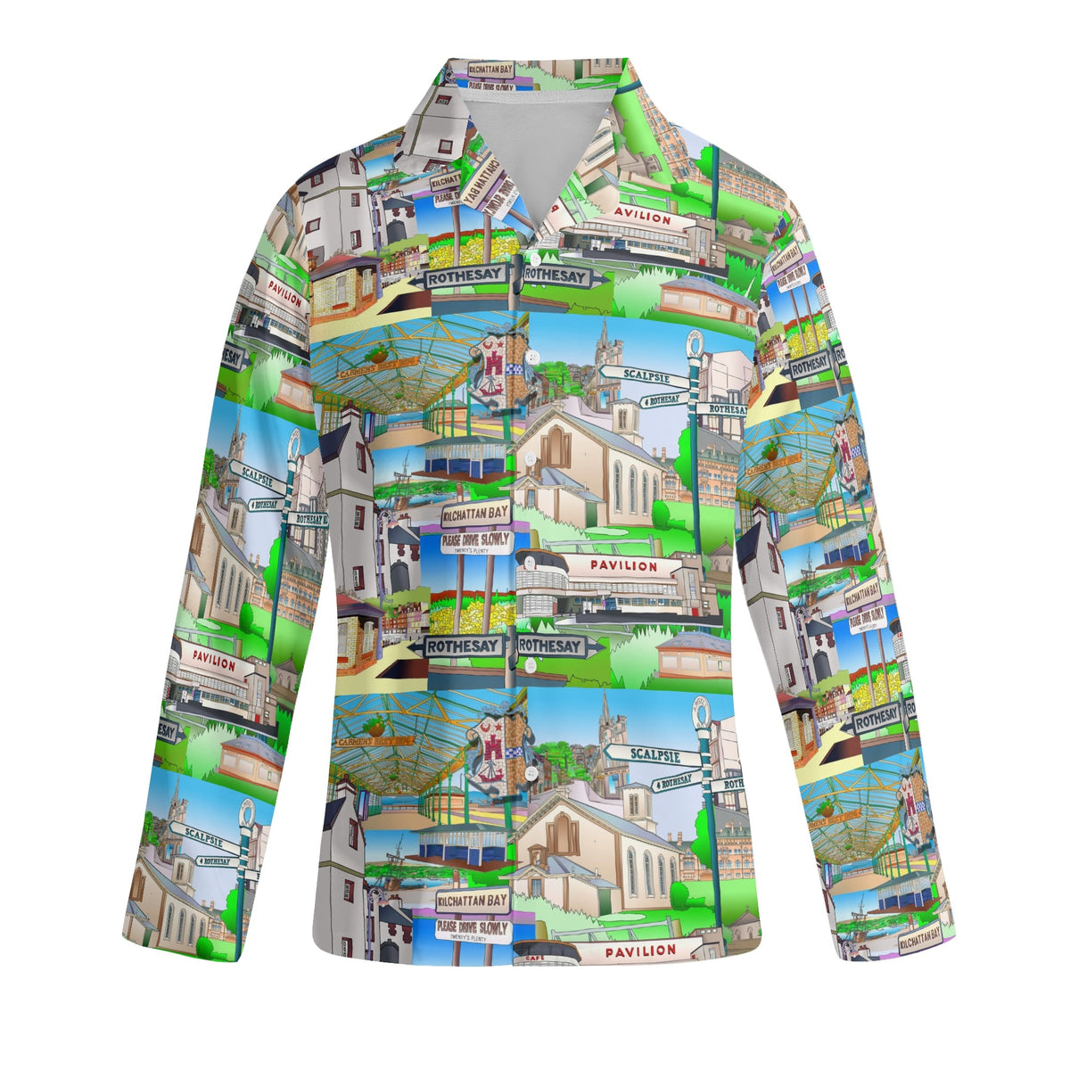 Adult Isle of Bute Long-Sleeve Pyjama Set - Free p&p Worldwide