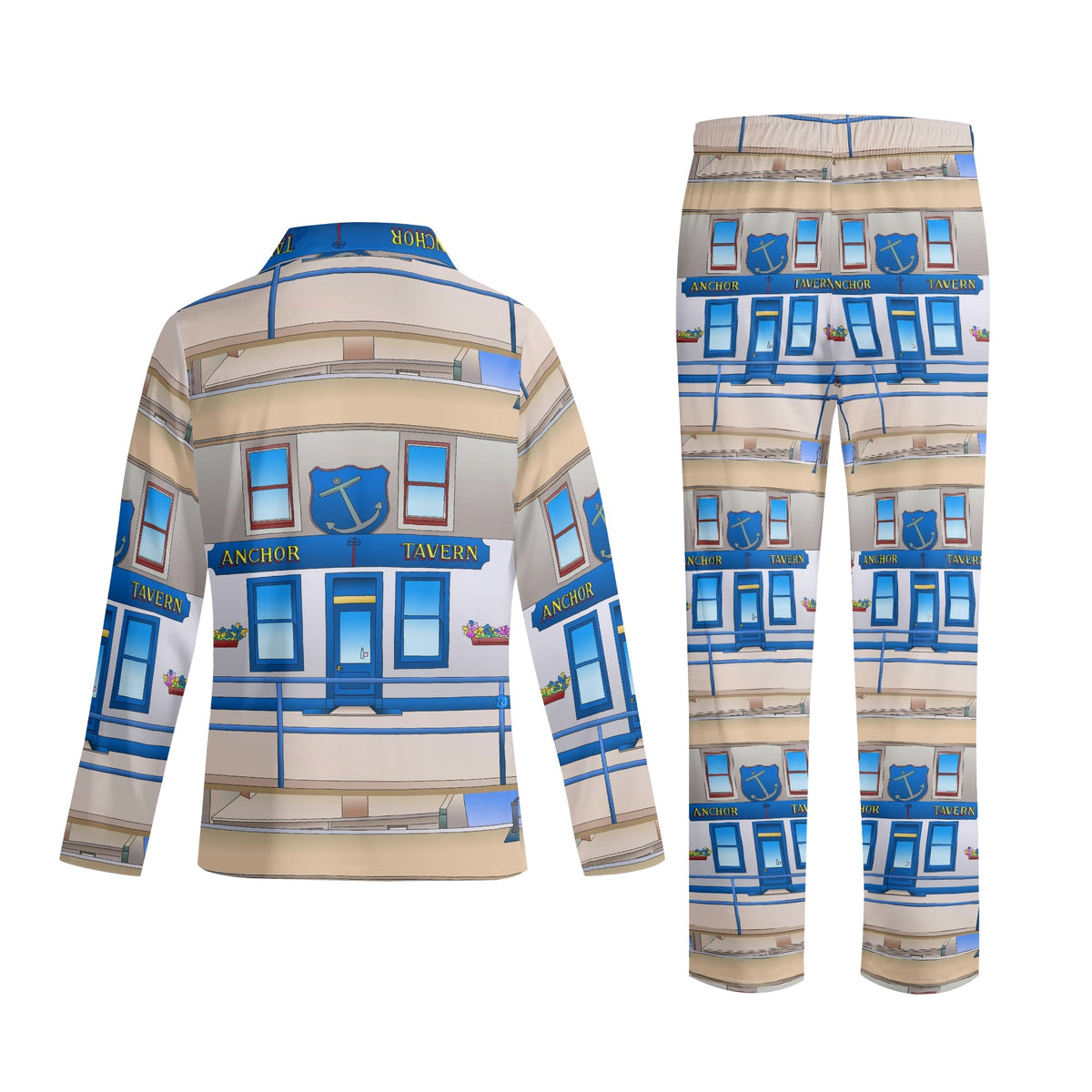 Adult The Anchor Tavern Isle of Bute Long-Sleeve Pyjama Set - Free p&p Worldwide
