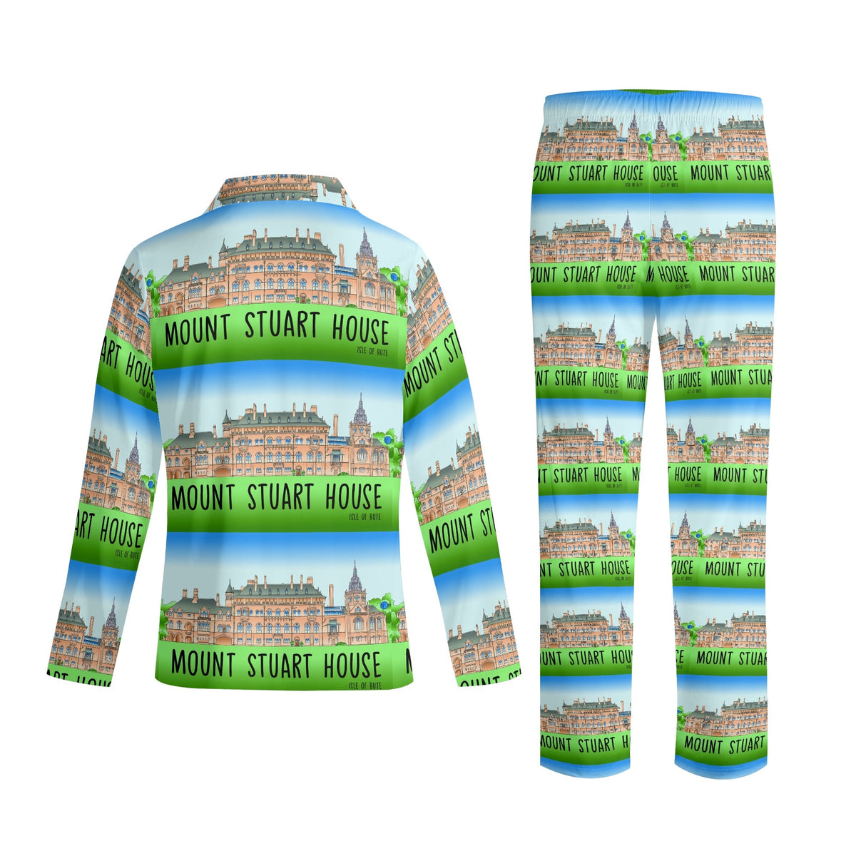 Adult Mount Stuart Isle of Bute Long-Sleeve Pyjama Set - Free p&p Worldwide