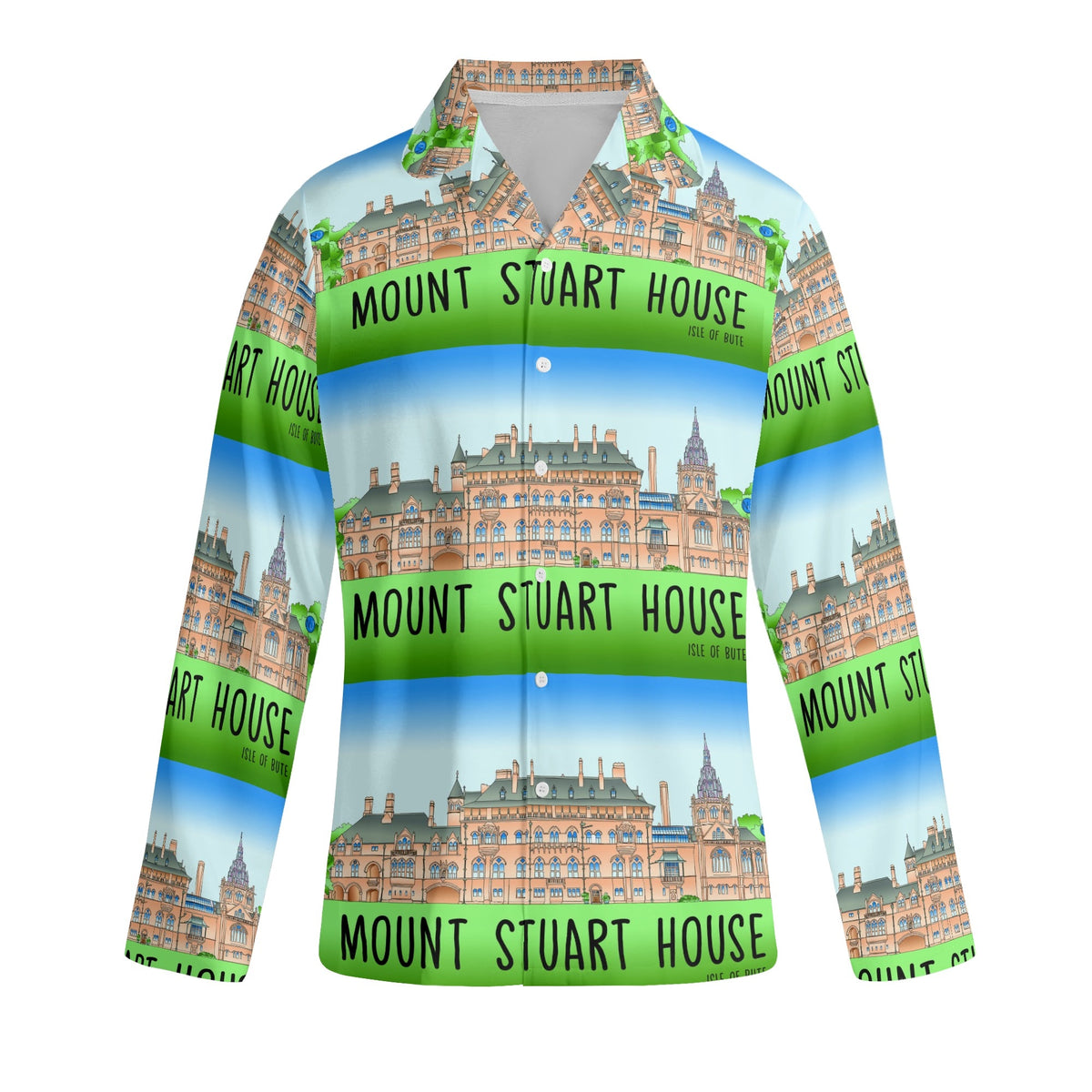 Adult Mount Stuart Isle of Bute Long-Sleeve Pyjama Set - Free p&p Worldwide