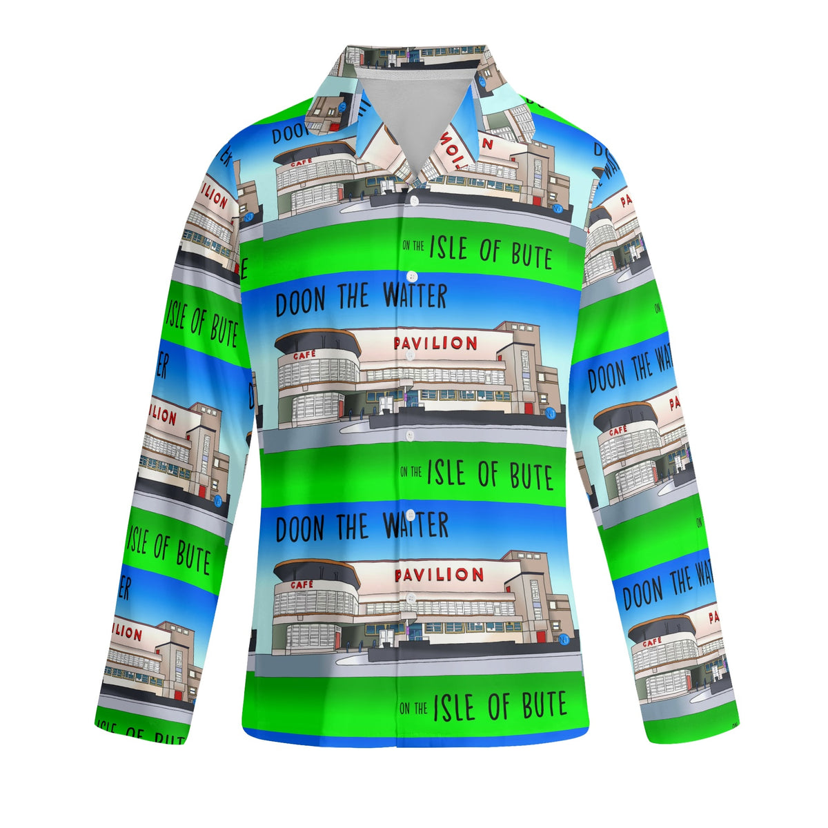 Adult Rothesay Pavilion Isle of Bute Long-Sleeve Pyjama Set - Free p&p Worldwide
