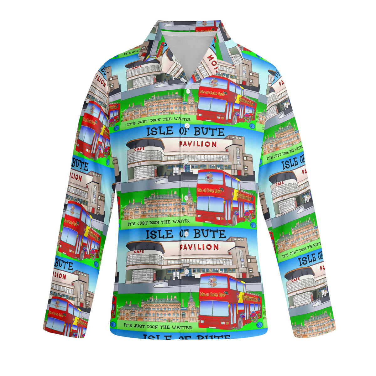 Adult Mount Stuart & Rothesay Pavilion Isle of Bute Long-Sleeve Pyjama Set - Free p&p Worldwide