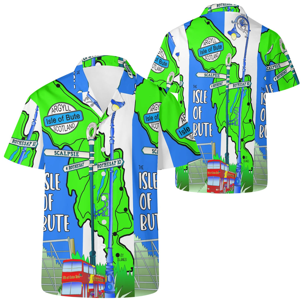 Isle of Bute Men's Casual Hawaiian Shirt - Free p&p Worldwide