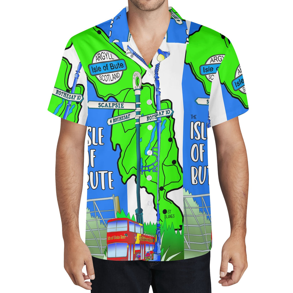 Isle of Bute Men's Casual Hawaiian Shirt - Free p&p Worldwide