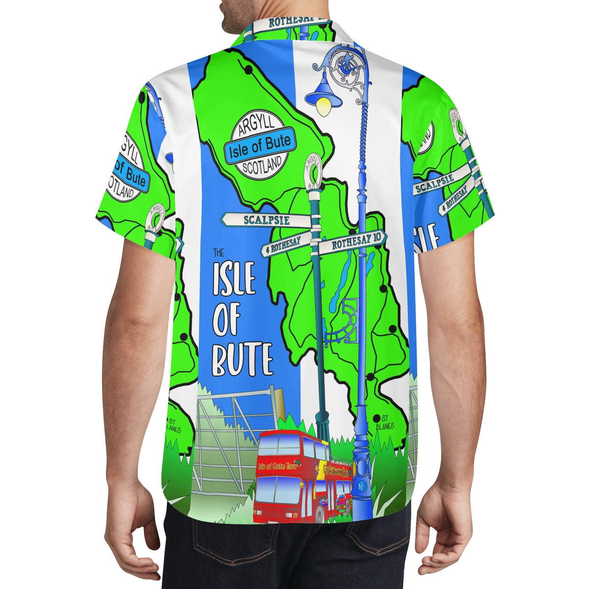Isle of Bute Men's Casual Hawaiian Shirt - Free p&p Worldwide