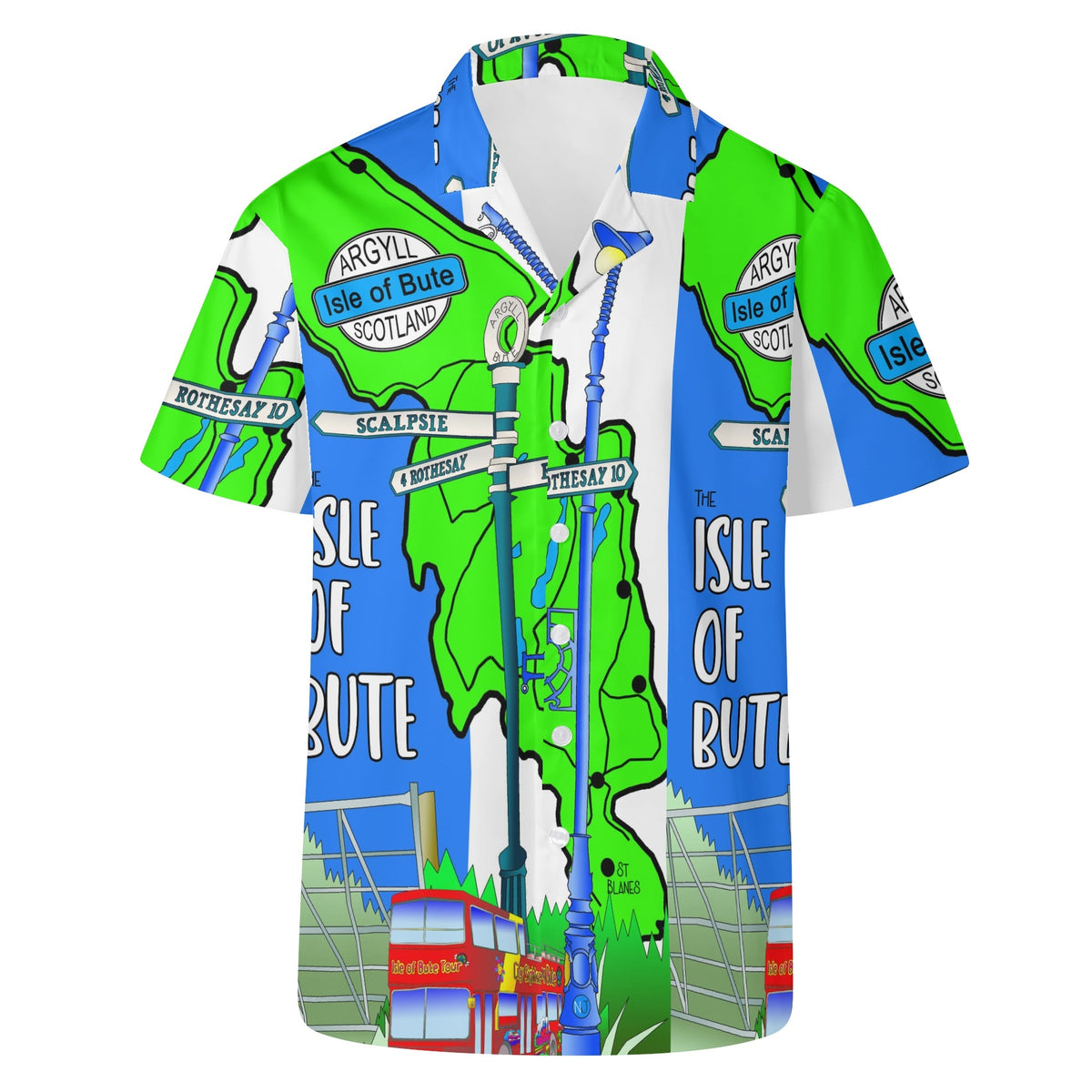 Isle of Bute Men's Casual Hawaiian Shirt - Free p&p Worldwide