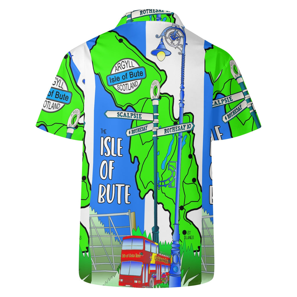 Isle of Bute Men's Casual Hawaiian Shirt - Free p&p Worldwide