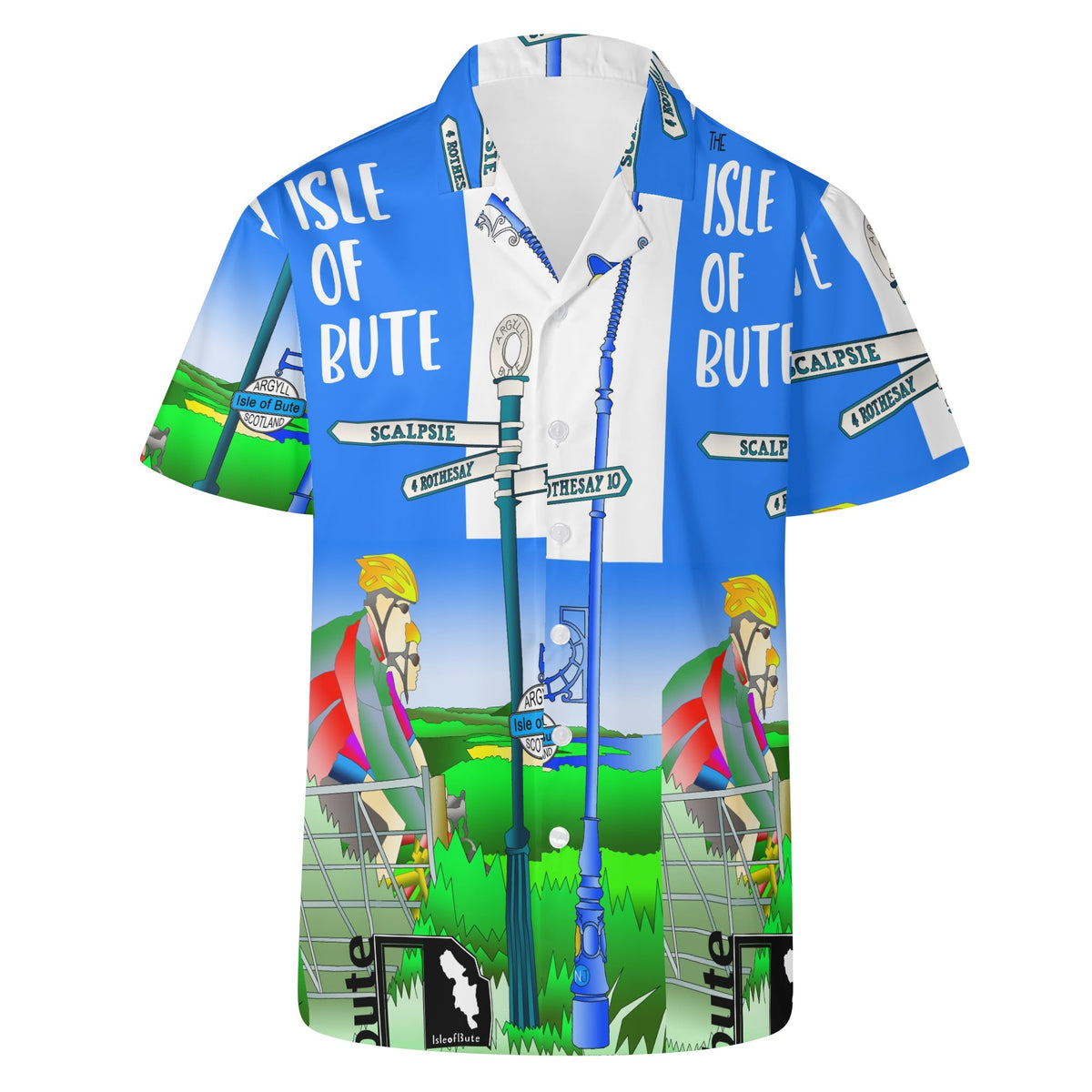 Isle of Bute Men's Casual Hawaiian Shirt - Free p&p Worldwide