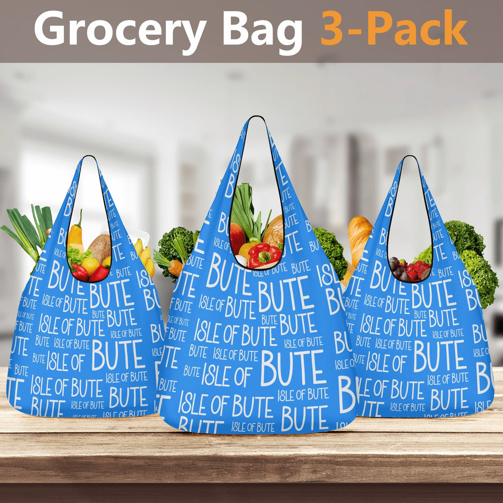 Isle of Bute - 3 Pack of Grocery Bag for Life - Free p&p worldwide