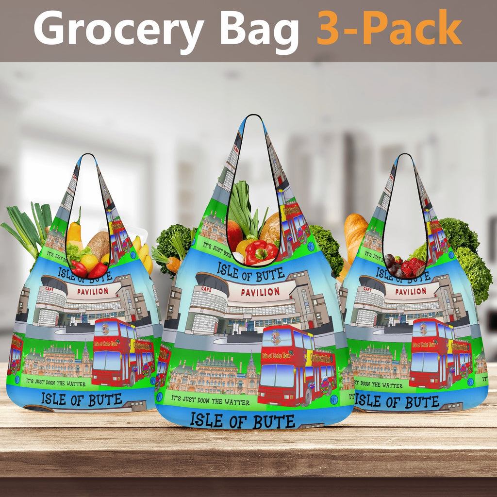 Isle of Bute - 3 Pack of Grocery Bag for Life - Free p&p worldwide
