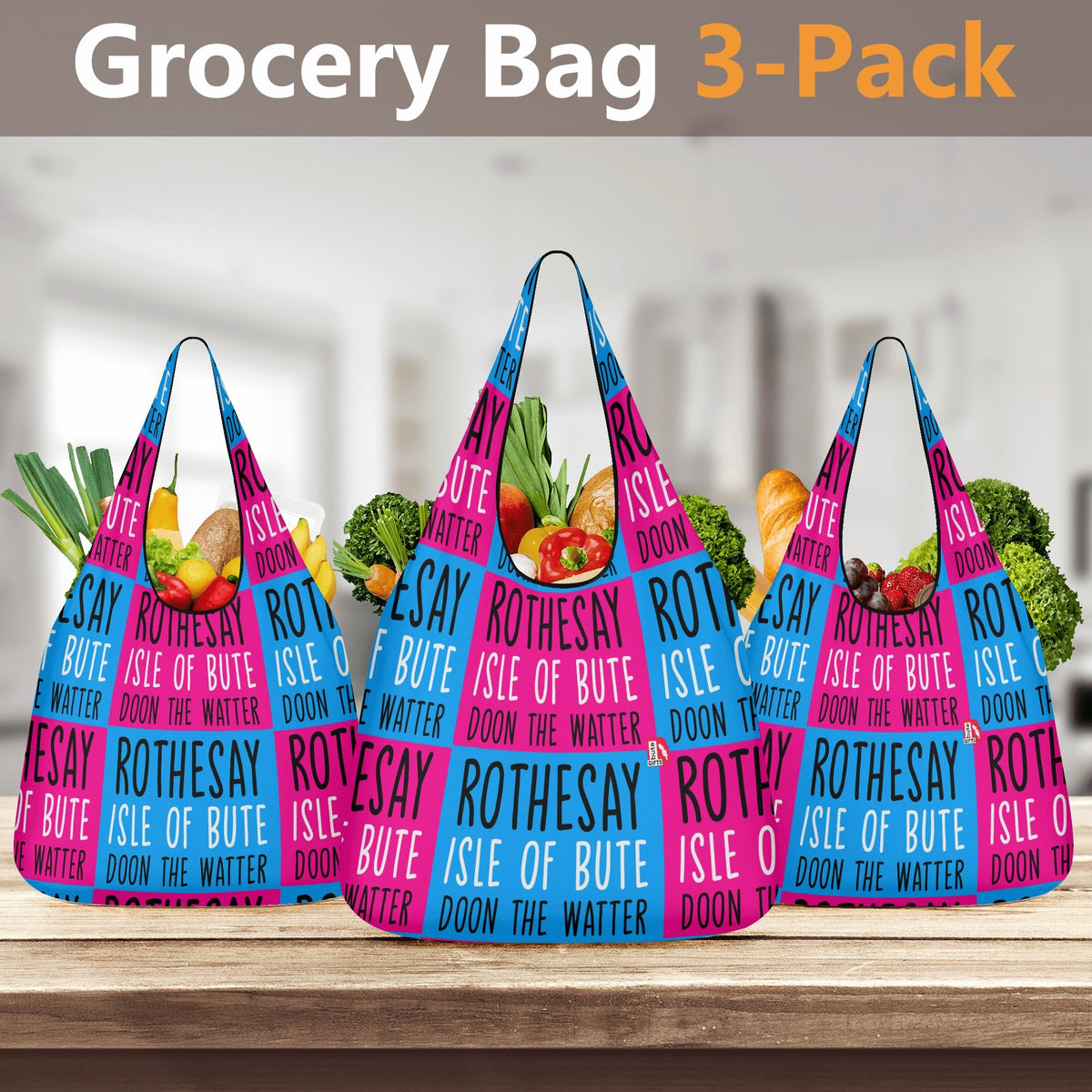 Rothesay, Isle of Bute - 3 Pack of Grocery Bag for Life - Free p&p worldwide