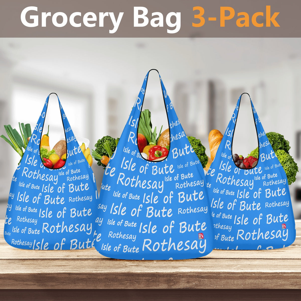 Rothesay, Isle of Bute - 3 Pack of Grocery Bag for Life - Free p&p worldwide