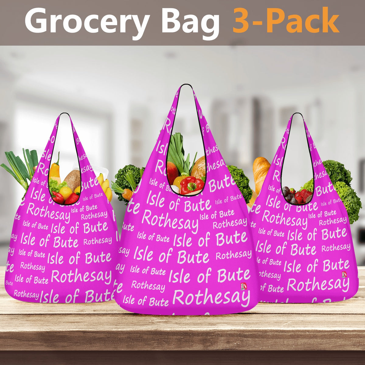 Rothesay, Isle of Bute - 3 Pack of Grocery Bag for Life - Free p&p worldwide