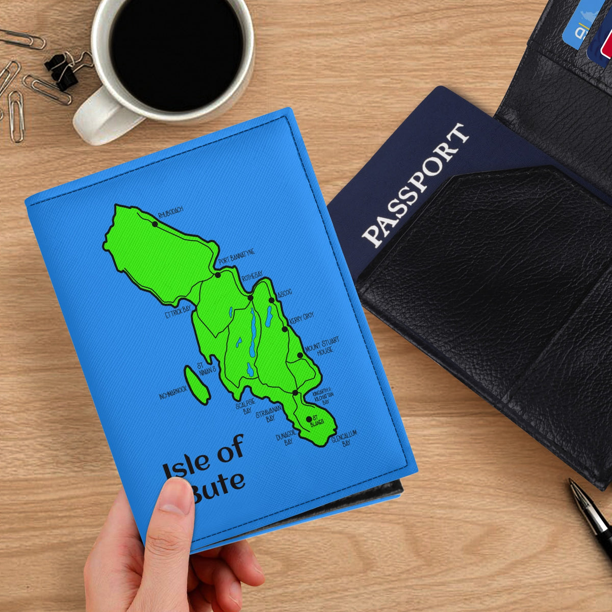 Isle of Bute Passport Cover - Free p&p Worldwide