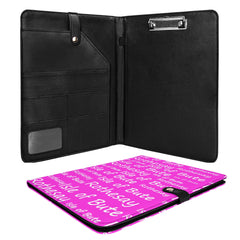Isle of Bute Leather Portfolio Organizer with Clipboard for Paperwork and Students (with clip) - Free p&p Worldwide