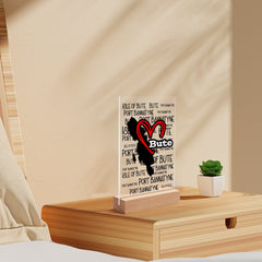 Isle of Bute Night Light with Wood Base - FREE p&p Worldwide