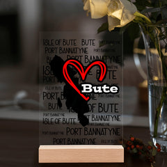 Isle of Bute Night Light with Wood Base - FREE p&p Worldwide