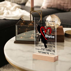 Isle of Bute Night Light with Wood Base - FREE p&p Worldwide