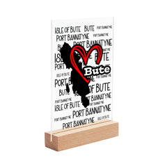 Isle of Bute Night Light with Wood Base - FREE p&p Worldwide