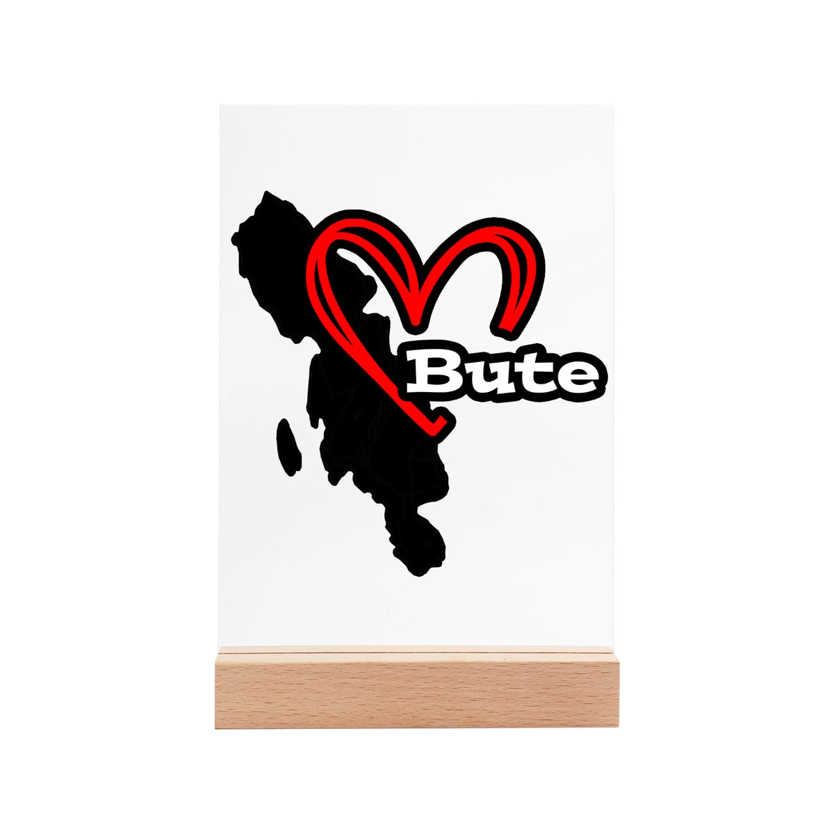 Isle of Bute Night Light with Wood Base - FREE p&p Worldwide