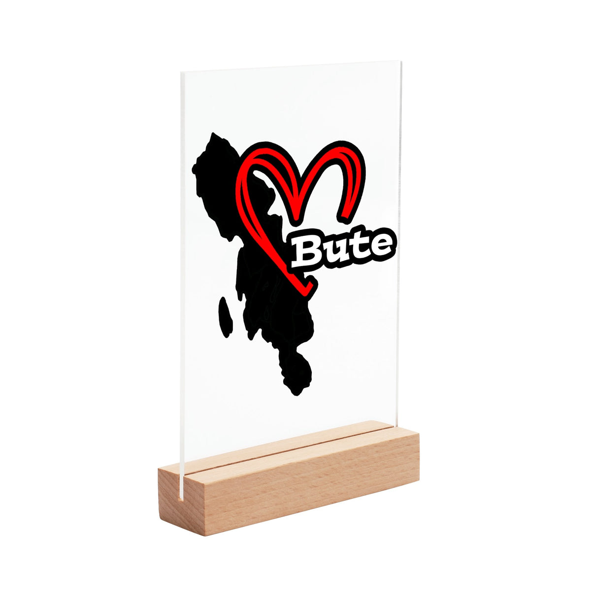 Isle of Bute Night Light with Wood Base - FREE p&p Worldwide