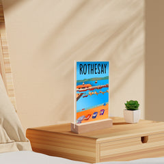 Isle of Bute Night Light with Wood Base - FREE p&p Worldwide