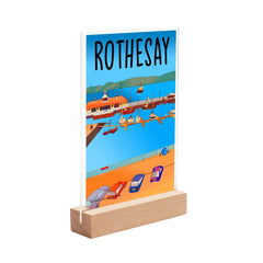 Isle of Bute Night Light with Wood Base - FREE p&p Worldwide