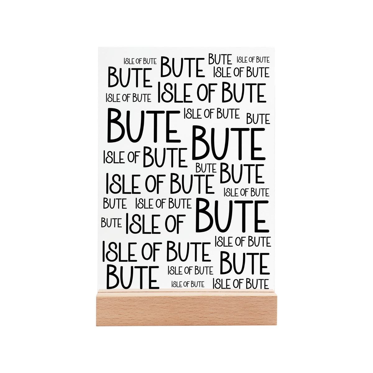 Isle of Bute Night Light with Wood Base - FREE p&p Worldwide