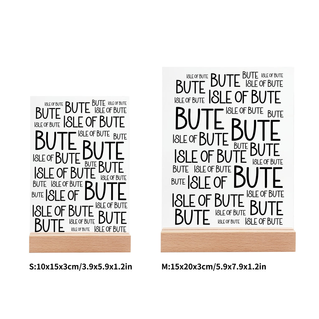 Isle of Bute Night Light with Wood Base - FREE p&p Worldwide