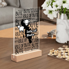 Isle of Bute Night Light with Wood Base - FREE p&p Worldwide