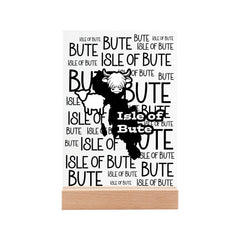 Isle of Bute Night Light with Wood Base - FREE p&p Worldwide