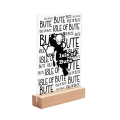 Isle of Bute Night Light with Wood Base - FREE p&p Worldwide