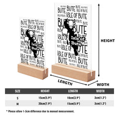 Isle of Bute Night Light with Wood Base - FREE p&p Worldwide