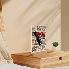 Isle of Bute Night Light with Wood Base - FREE p&p Worldwide