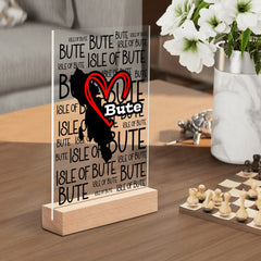 Isle of Bute Night Light with Wood Base - FREE p&p Worldwide