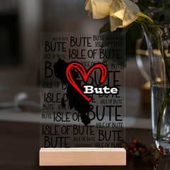 Isle of Bute Night Light with Wood Base - FREE p&p Worldwide