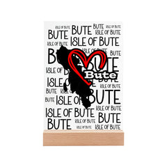 Isle of Bute Night Light with Wood Base - FREE p&p Worldwide